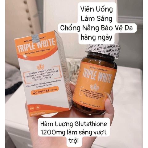Viên Uống Trắng Da Miracle Double Extra / Triple White Chống Nắng Giảm Thâm Sạm Nám Chống Lão Hoá TRIPLEWHITE