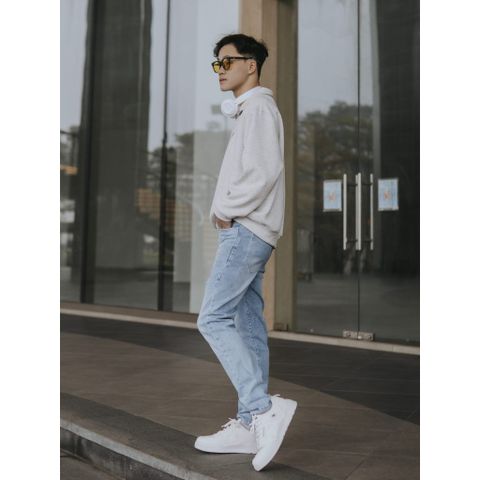 Quần Jean Nam Xanh Nhạt Co Giãn 4 Chiều Rách Xước Cao Cấp Slimfit Skinny Denim - Thời Trang Nam Nhẹ Nhàng, Phong Cách Năng Động