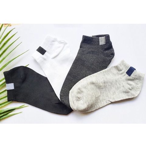 [Combo 5 đôi] tất vớ nam nữ cổ ngắn màu đen
