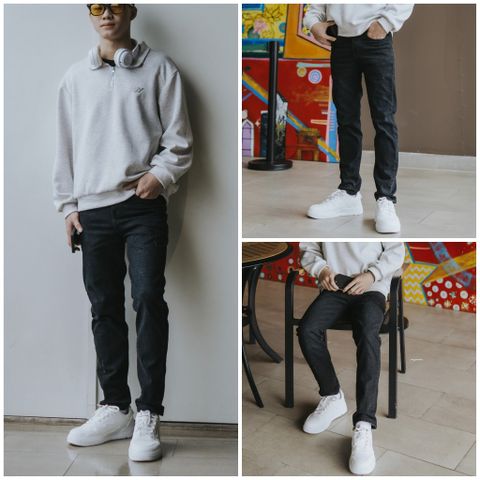 Quần Jean Nam Skinny Xám Xước Co Giãn 4 Chiều Cao Cấp - Quần Bò Slimfit Thời Trang Giá Rẻ 004