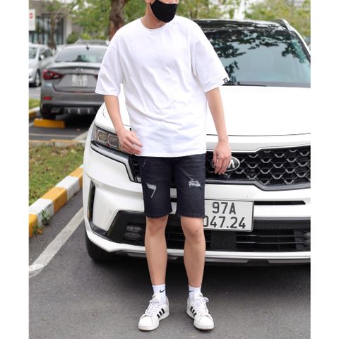 Quần Short Bò Nam Rách Màu Đen Co Giãn 4 Chiều VNXK - Denim Thời Trang Thoải Mái Cho Nam Giới