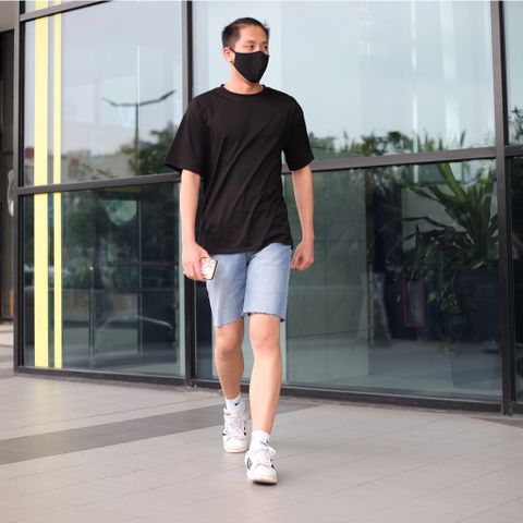 Quần Short Jean Nam Rách Màu Xanh Nhạt - Thời Trang Cao Cấp, Ống Rộng, Phong Cách Năng Động, Thoải Mái, Tiện Lợi