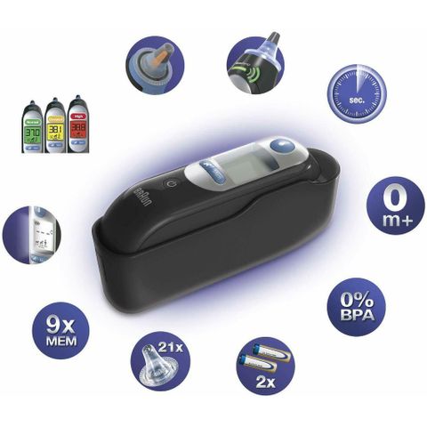 Nhiệt Kế Đo Tai Braun ThermoScan7 IRT6520 - Thiết Bị Chăm Sóc Sức Khỏe Chính Xác Với Công Nghệ Hồng Ngoại