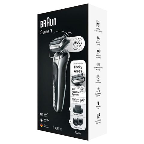 Máy Cạo Râu Braun Series 7 7027s - Chống Nước, Công Nghệ AI Thông Minh, Sản Xuất Tại Đức, Bảo Hành 2 Năm