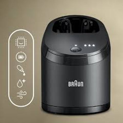Trạm Sạc Và Làm Sạch Máy Cạo Râu Braun Series 8, 9 - Thiết Bị Chính Hãng, Công Suất 12V, Chức Năng Rửa Tiện Lợi
