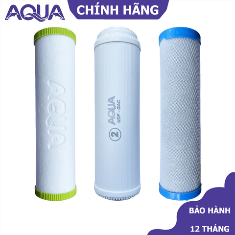 Bộ lõi lọc nước AQUA chính hãng 1 2 3 - Giải pháp tối ưu cho máy lọc nước gia đình, bảo vệ sức khỏe và nguồn nước sạch