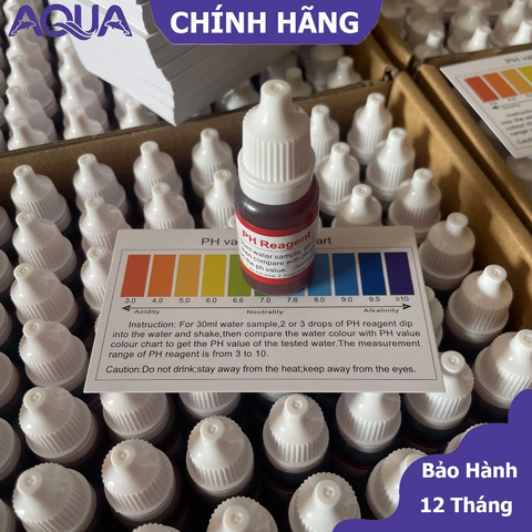 Dung dịch thử pH cao cấp 10ml - Kiểm tra độ pH nước chính xác cho nuôi trồng thủy sản và phòng thí nghiệm