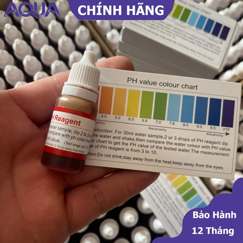 Dung dịch thử pH cao cấp 10ml - Kiểm tra độ pH nước chính xác cho nuôi trồng thủy sản và phòng thí nghiệm