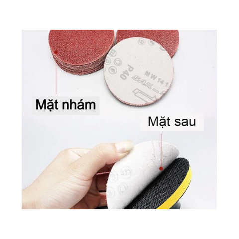 Giấy Nhám Tròn 100mm - Độ Mịn 40 đến 600, Phù Hợp Cho Xây Dựng, DIY, Sửa Chữa Kim Loại và Gỗ