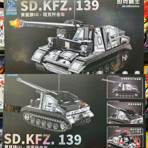 Bộ lắp ráp mô hình xe tăng KY7216 SD.KFZ.139 có 442 chi tiết