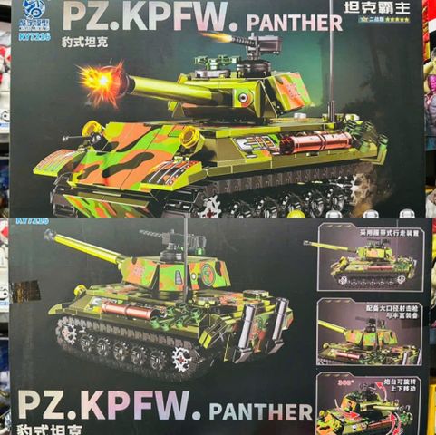 Bộ lắp ráp mô hình xe tăng KY7216 PZ.KPFW. PANTHER có 455 chi tiết
