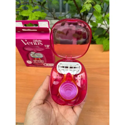 Dao cạo Gillette Venus Snap Extra Smooth 5 lưỡi - Cán nhỏ gọn, hộp bảo quản, lý tưởng cho cạo lông body và vùng kín tiện lợi