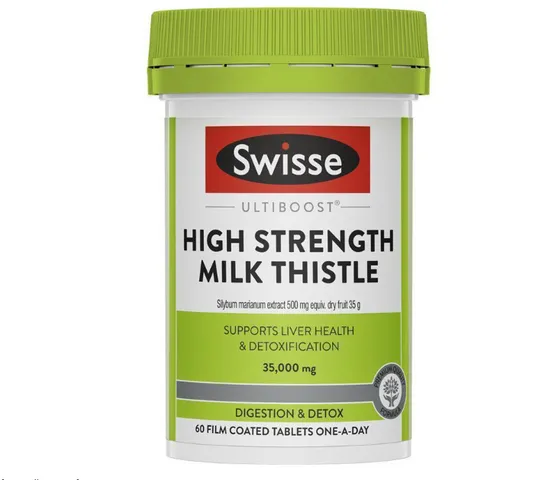 Viên uống thải độc gan SWISSE HIGH STRENGTH MILK THISTLE 35,000MG 60v