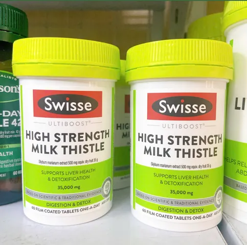 Viên uống thải độc gan SWISSE HIGH STRENGTH MILK THISTLE 35,000MG 60v