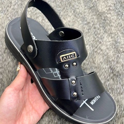 Dép Da Nam Cao Cấp ABC Fashion - Sandal êm chân, đế cao su non chống trơn, tiện lợi cho nam trung niên