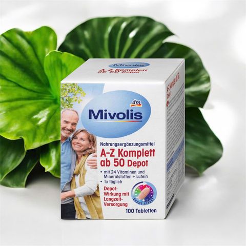 Vitamin Tổng Hợp Mivolis A-Z Depot Đức cho Người Trên 50 Tuổi - Bổ Sung 24 Vitamin và Khoáng Chất Tăng Cường Sức Khỏe, Chống Mệt Mỏi