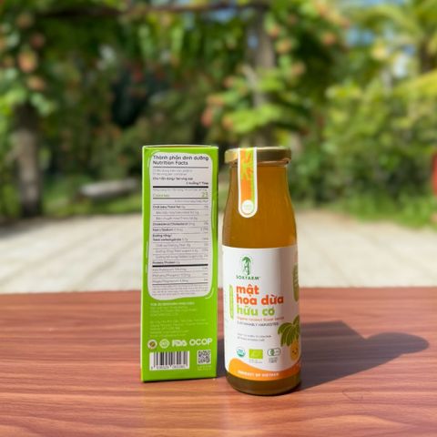 Mật hoa dừa hữu cơ Sokfarm 250g - Dùng cho bé ăn dặm, Nguyên chất, Thay thế đường, Tốt cho sức khỏe, Hỗ trợ tiểu đường.