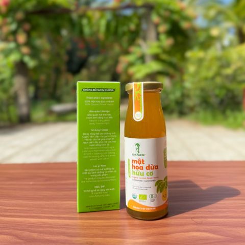 Mật hoa dừa hữu cơ Sokfarm 250g - Dùng cho bé ăn dặm, Nguyên chất, Thay thế đường, Tốt cho sức khỏe, Hỗ trợ tiểu đường.