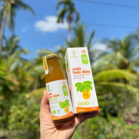 Mật hoa dừa hữu cơ Sokfarm 250g - Dùng cho bé ăn dặm, Nguyên chất, Thay thế đường, Tốt cho sức khỏe, Hỗ trợ tiểu đường.