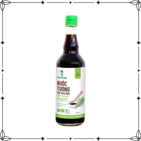 Nước Tương Mật Hoa Dừa Organic Sokfarm - Dòng Ít Muối Tự Nhiên - Gia Vị Hữu Cơ Chất Lượng Cao, Không Chất Bảo Quản
