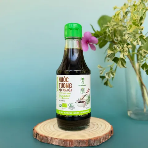 Nước Tương Mật Hoa Dừa Organic Sokfarm - Dòng Ít Muối Tự Nhiên - Gia Vị Hữu Cơ Chất Lượng Cao, Không Chất Bảo Quản