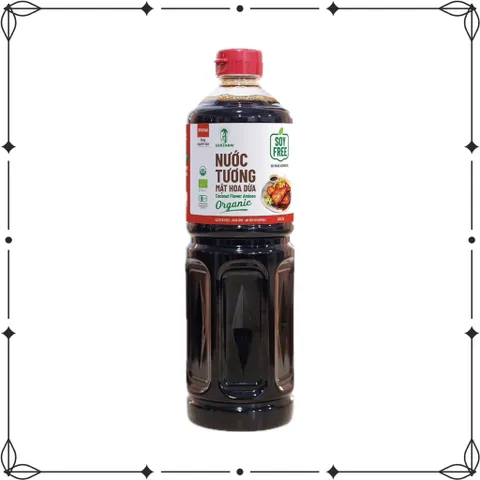 Nước Tương Mật Hoa Dừa Organic Sokfarm - Nguyên Bản, 100% Hữu Cơ, 86% Mật Hoa Dừa & Muối Biển Tự Nhiên - Tiêu Chuẩn Xuất Khẩu Mỹ, Châu Âu
