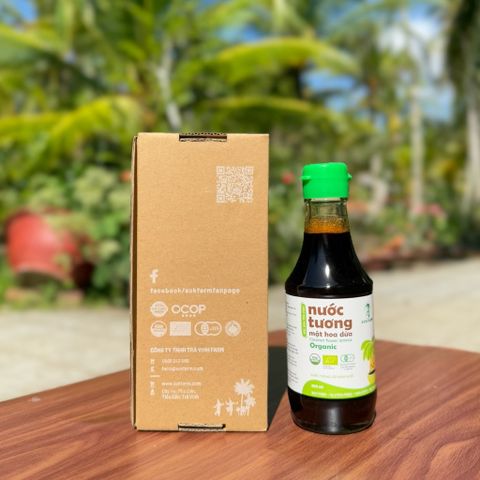 Nước tương mật hoa dừa organic Sokfarm cho bé 200ml - Hương vị tự nhiên, hỗ trợ tiêu hóa, không gluten, không GMO