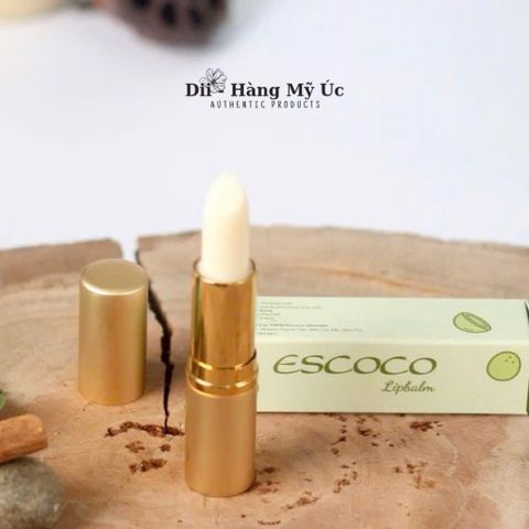 Son Dưỡng Dừa Escoco 3.8g - Dưỡng Môi Thiên Nhiên Không Màu - Sản Phẩm Chăm Sóc Môi Mềm Mịn, Căng Bóng