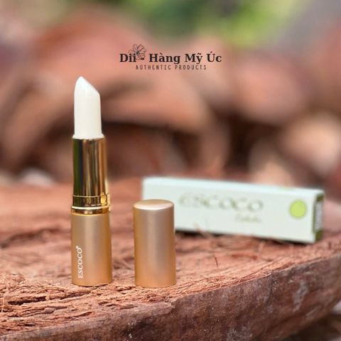 Son Dưỡng Dừa Escoco 3.8g - Dưỡng Môi Thiên Nhiên Không Màu - Sản Phẩm Chăm Sóc Môi Mềm Mịn, Căng Bóng