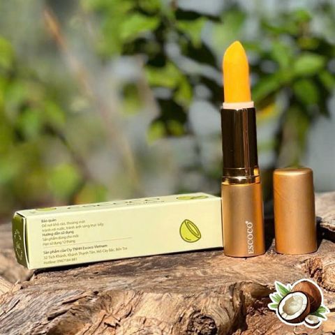 Son Dưỡng Gấc Escoco - Son Dưỡng Môi Thiên Nhiên Chống Nắng, Dưỡng Ẩm, Ngăn Ngừa Nếp Nhăn - Sản Phẩm Việt Nam