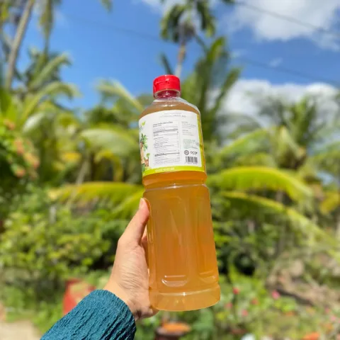 Giấm Mật Hoa Dừa Organic Sokfarm 1 Lít - Giấm Tự Nhiên Hữu Cơ, Tăng Cường Miễn Dịch, Hỗ Trợ Tim Mạch, An Toàn Xuất Khẩu