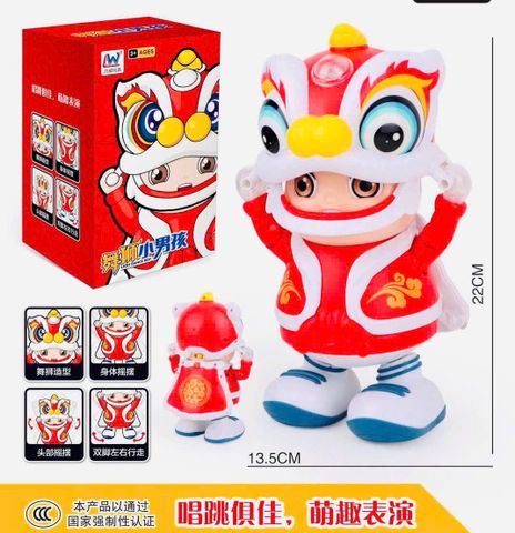 Đồ Chơi Búp Bê Múa Lân Sư Tử 199-1B - Chạy Bằng Pin Có Đèn Và Nhạc, Đồ Chơi Trung Thu Cho Trẻ Em, Thúc Đẩy Sáng Tạo