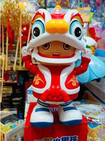 Đồ Chơi Búp Bê Múa Lân Sư Tử 199-1B - Chạy Bằng Pin Có Đèn Và Nhạc, Đồ Chơi Trung Thu Cho Trẻ Em, Thúc Đẩy Sáng Tạo