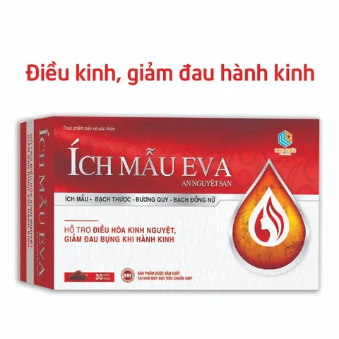 Cao ích mẫu eva An Nguyệt San - Thực phẩm chức năng điều hòa kinh nguyệt, giảm đau bụng kinh - Hộp 30 viên tự nhiên