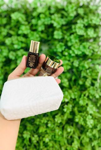 Set Serum Estee Lauder Mini Túi 2SP - Bộ Dưỡng Da Gồm 1 Serum và 1 Kem Mắt - Sản Phẩm Chất Lượng Từ Mỹ, Tiện Lợi Mang Theo