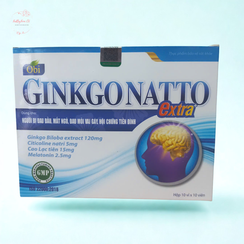 Viên uống GINKGONATTO Extra – Hỗ trợ não bộ, cải thiện giấc ngủ tự nhiên, giảm stress và mệt mỏi, giải pháp cho giấc ngủ ngon hơn