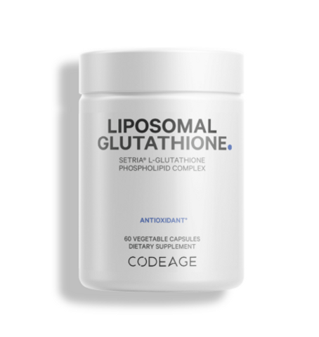 Viên uống trắng da Codeage Liposomal Glutathione 500mg - 60 viên hỗ trợ làm sáng da, chống oxy hóa, không gluten, Non-GMO