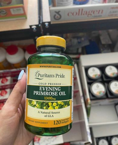 Viên uống tinh dầu hoa anh thảo Puritan's Pride 1300mg - Hỗ trợ nội tiết và dưỡng da hiệu quả cho phụ nữ - 120 viên Mỹ