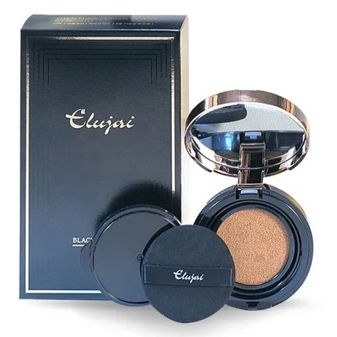 Phấn Cushion Cao Cấp Elujai Black Kèm Lõi - Trang Điểm Tự Nhiên, Che Khuyết Điểm, Chăm Sóc Da - Dành Cho Mọi Loại Da