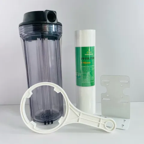 Bộ Cốc Lọc Nước Thô 10 Inch Ren 21mm - Đầy Đủ Phụ Kiện, Hiệu Quả Lọc Cao, Giải Pháp Nước Sạch Cho Gia Đình
