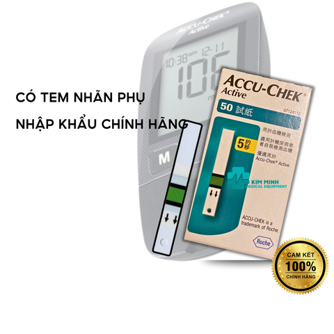 Que Thử Đường Huyết Accu-Chek Active 50 Que - Thiết Bị Y Tế Chính Hãng, Kiểm Tra Đường Huyết Dễ Dàng Tại Nhà