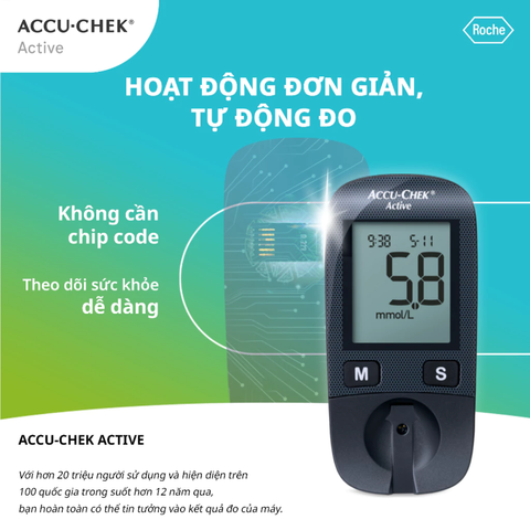 Que Thử Đường Huyết Accu-Chek Active 50 Que - Thiết Bị Y Tế Chính Hãng, Kiểm Tra Đường Huyết Dễ Dàng Tại Nhà