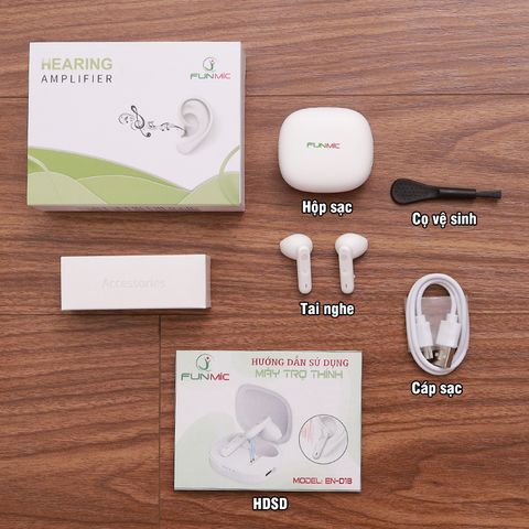 Tai nghe trợ thính không dây FUNMIC EN-D18 - 2 tai pin sạc