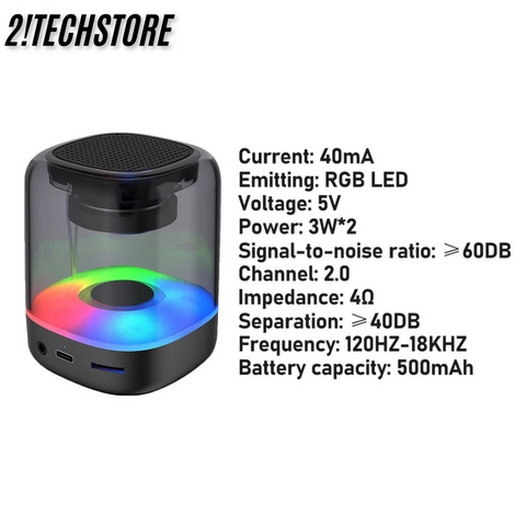 Loa Bluetooth Không Dây E-3052 Âm Thanh Siêu Trầm 3W - Âm Nhạc Lôi Cuốn, Thời Gian Nghe Lâu - Phụ Kiện Di Động Cho Mọi Không Gian