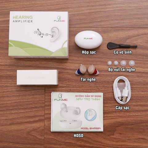 Máy trợ thính siêu nhỏ đeo trong tai FUNMIC EN-IA102A