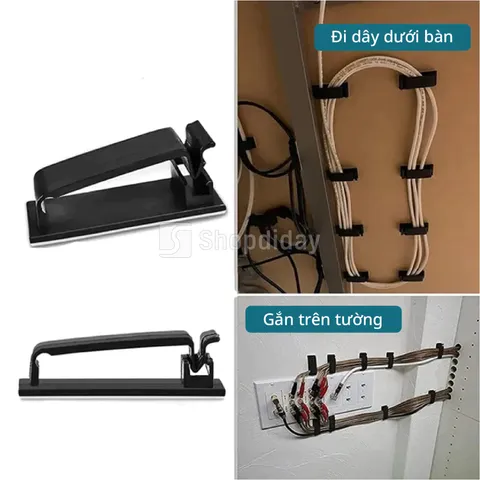 Nẹp Dây Điện Dán Tường Siêu Dính - Kẹp Giữ Dây Cáp Gọn Gàng, Chống Rối Cho Không Gian Sống và Làm Việc Thẩm Mỹ
