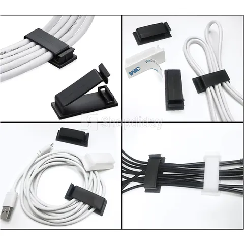 Nẹp Dây Điện Dán Tường Siêu Dính - Kẹp Giữ Dây Cáp Gọn Gàng, Chống Rối Cho Không Gian Sống và Làm Việc Thẩm Mỹ