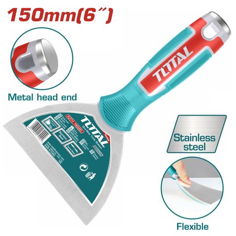 Bay sủi sơn Total THT831506 150mm - Dụng cụ làm phẳng bề mặt thép không gỉ, tay cầm chống trượt, chất lượng cao cho xây dựng và sửa chữa.