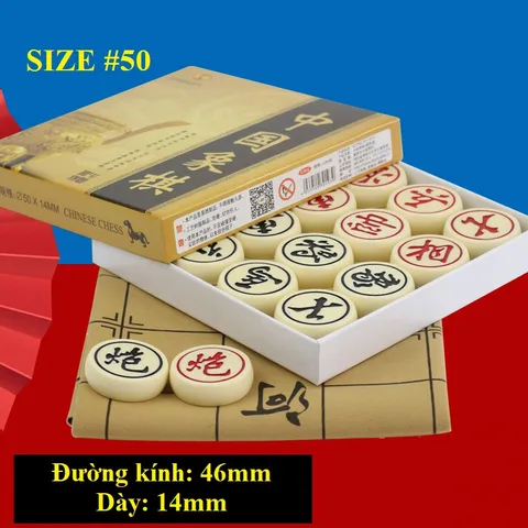 Bộ Cờ Tướng Mẫu 3D Đúc Nguyên Khối Màu Ngà - Đồ Chơi Giải Trí Thông Minh với Bàn Cờ Tùy Chọn, Quân Cờ Nhựa Chất Lượng Cao