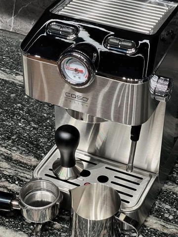 Máy Pha Cà Phê Caso Espresso Gourmet 291408 - Thiết Kế Hiện Đại, Áp Suất 19 Bar, Phụ Kiện Chuyên Nghiệp, Dung Tích 1.5L